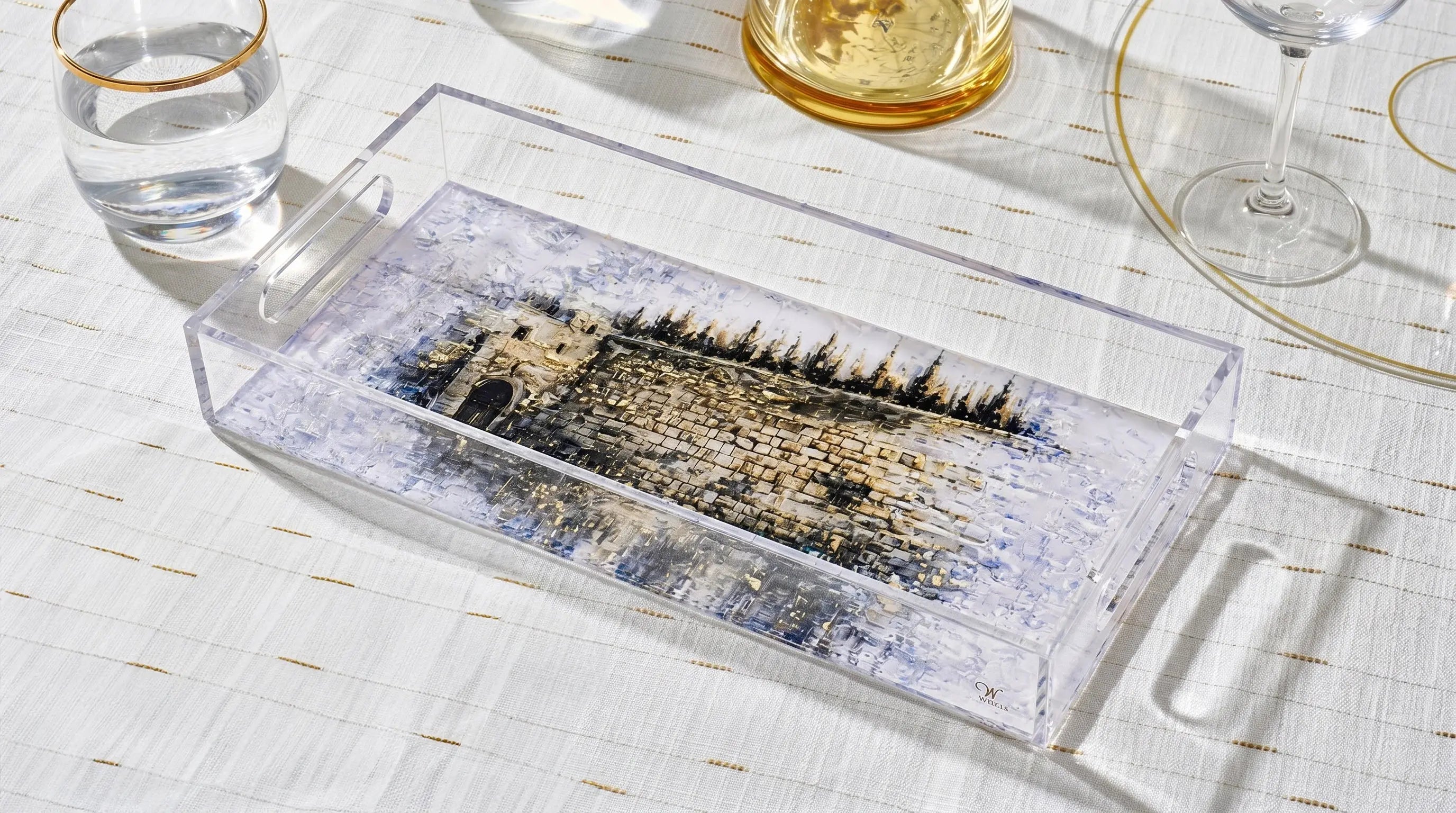 Kosel Teal Bread Tray  by  Waterdale Collection