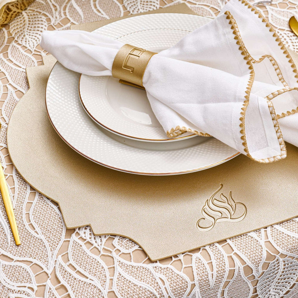 Leather Beveled Chargers