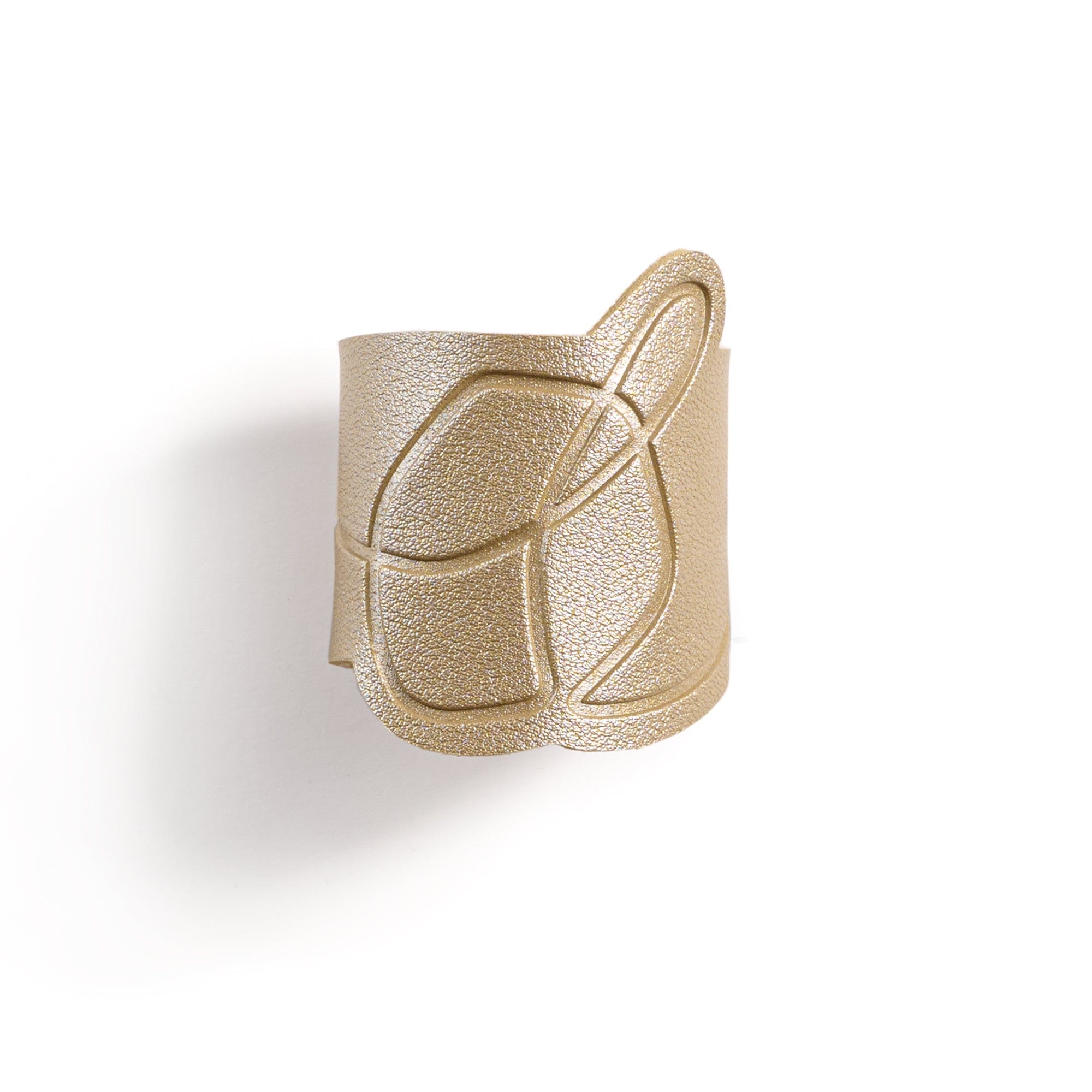 Gold dreidel napkin wrap on a white background - waterdale collection