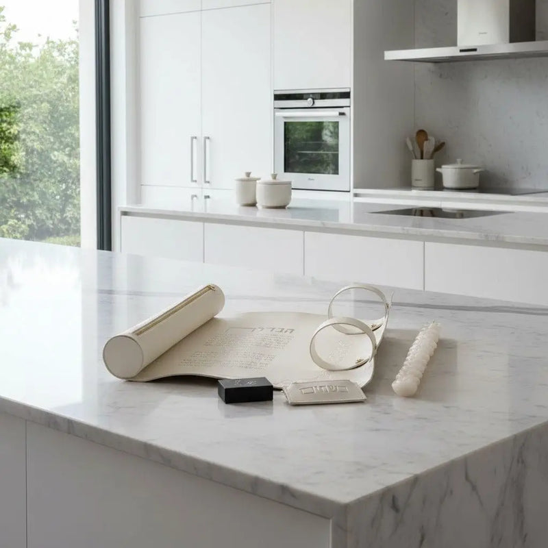 Leather Havdalah Mat (Set)