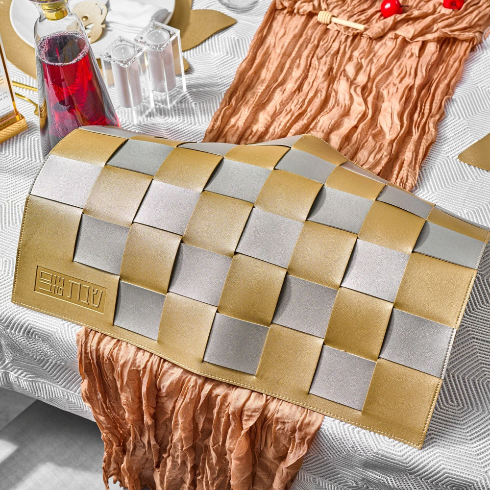 Leather Woven Challah Cover