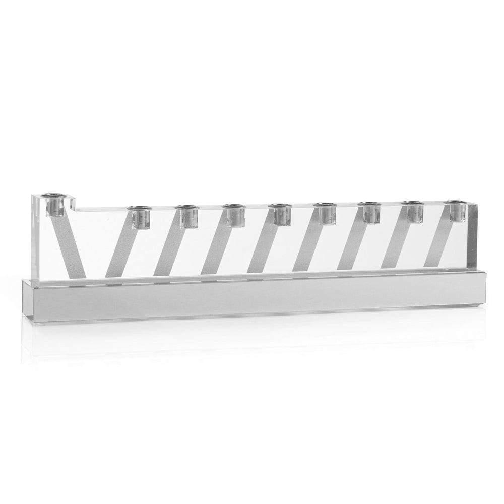 Waterdale collection - Lucite silver line menorah