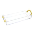 Waterdale Collection Lux Towel Set bundle displayed with gold hardware and clear acrylic handles in neutral tones.
