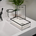 Waterdale Collection Mix & Match Towel Set displayed on white surface with decorative plant and organizer accessories