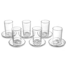 Modern Glass Cups & Saucers - Waterdale Collection