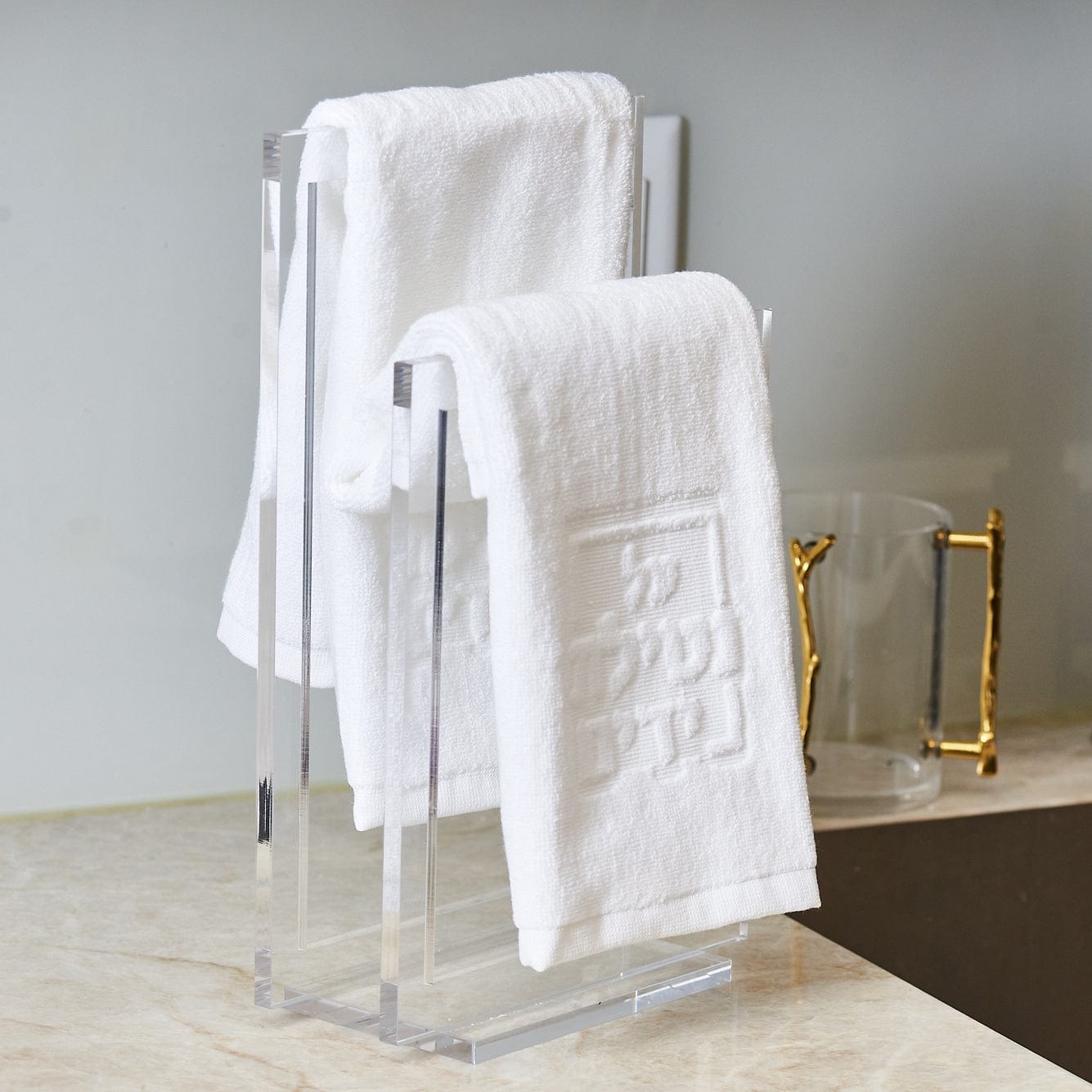 Netilas Yadayim Embossed Finger Towel - Waterdale Collection