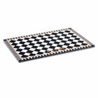 Onyx Hadlokas Neiros Set featuring a black and white checkered pattern board by Waterdale Collection