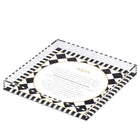 Onyx Havdalah set with black and white patterned ceramic plate and matching components for the Jewish ceremony.