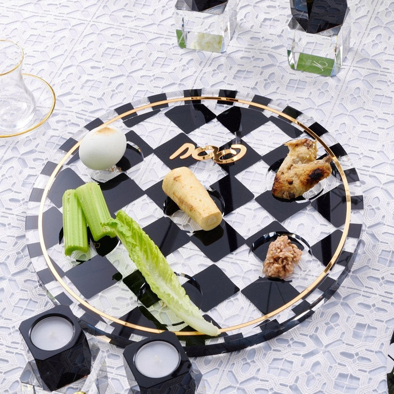 Onyx Pesach 2024 Tablescape - Waterdale Collection