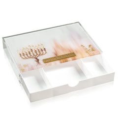 Painted by Batya 2.0  Menorah Tray with Drawer