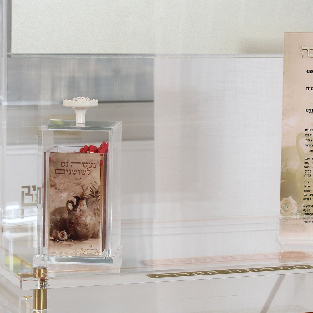 Painted by Batya Chanukah Match Jar