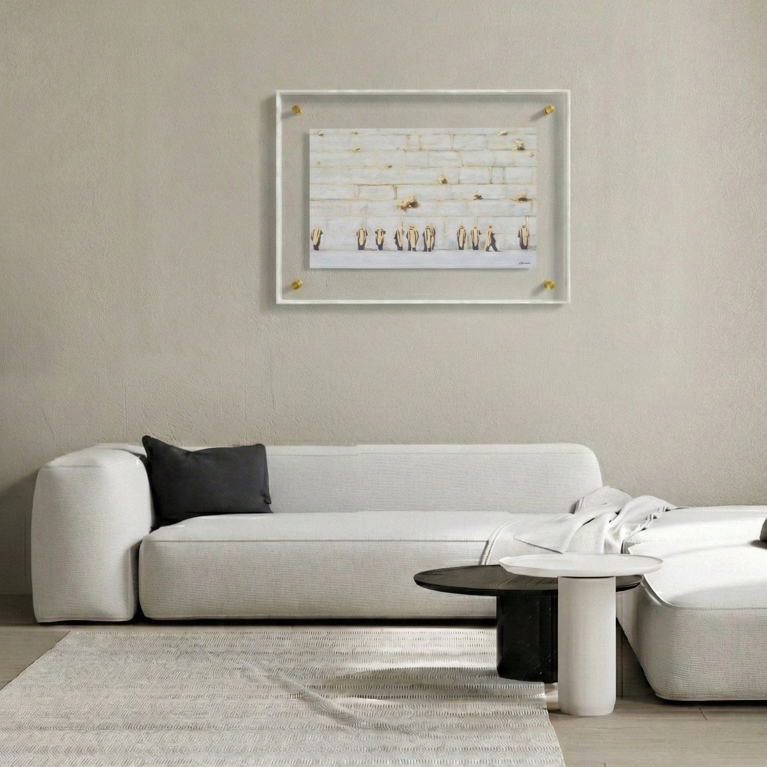 Painted by Judy Kosel wall art with soft neutral tones and delicate gold detailing. A sophisticated and meaningful addition to any home décor.
