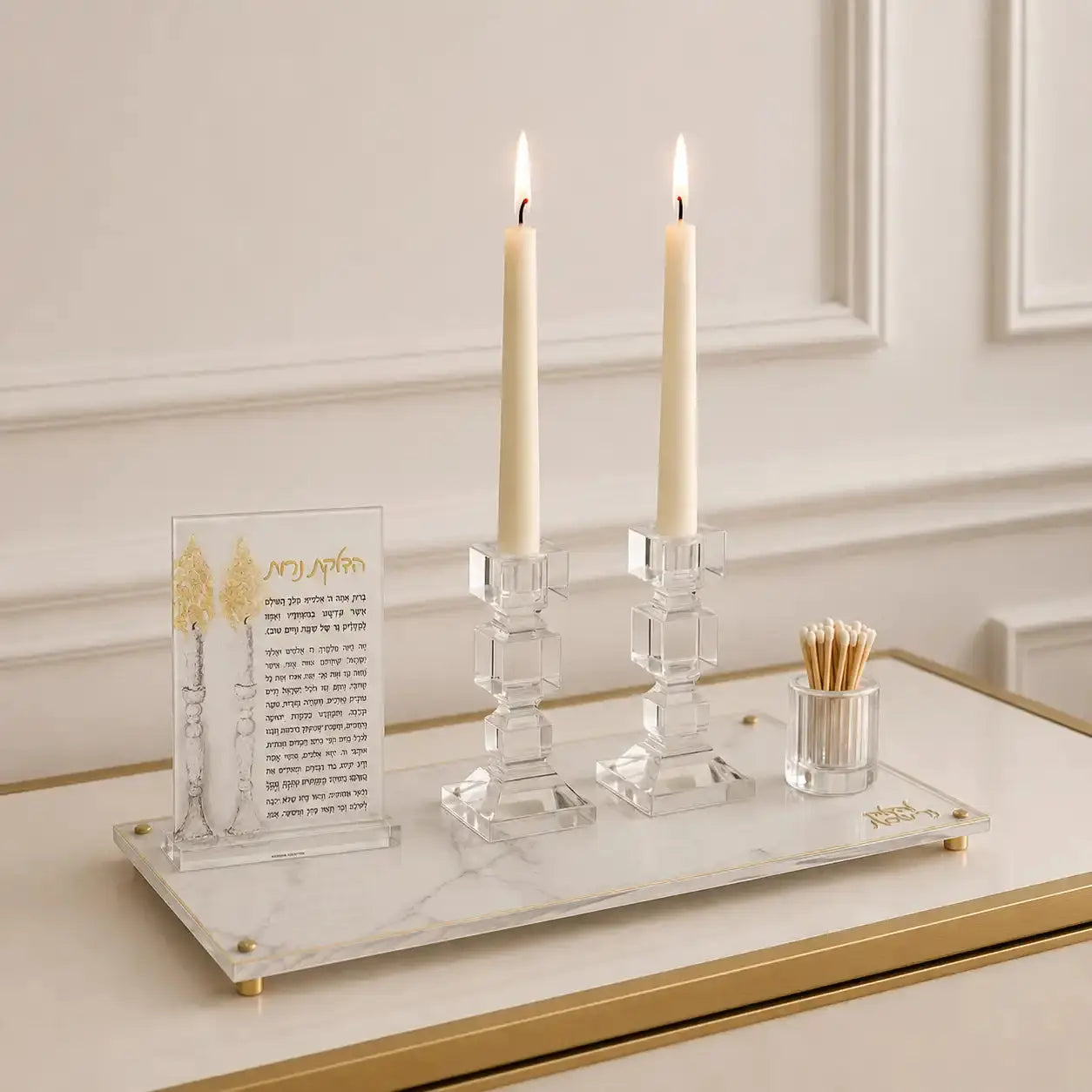 Hadlokas Neiros card with painted candle design 