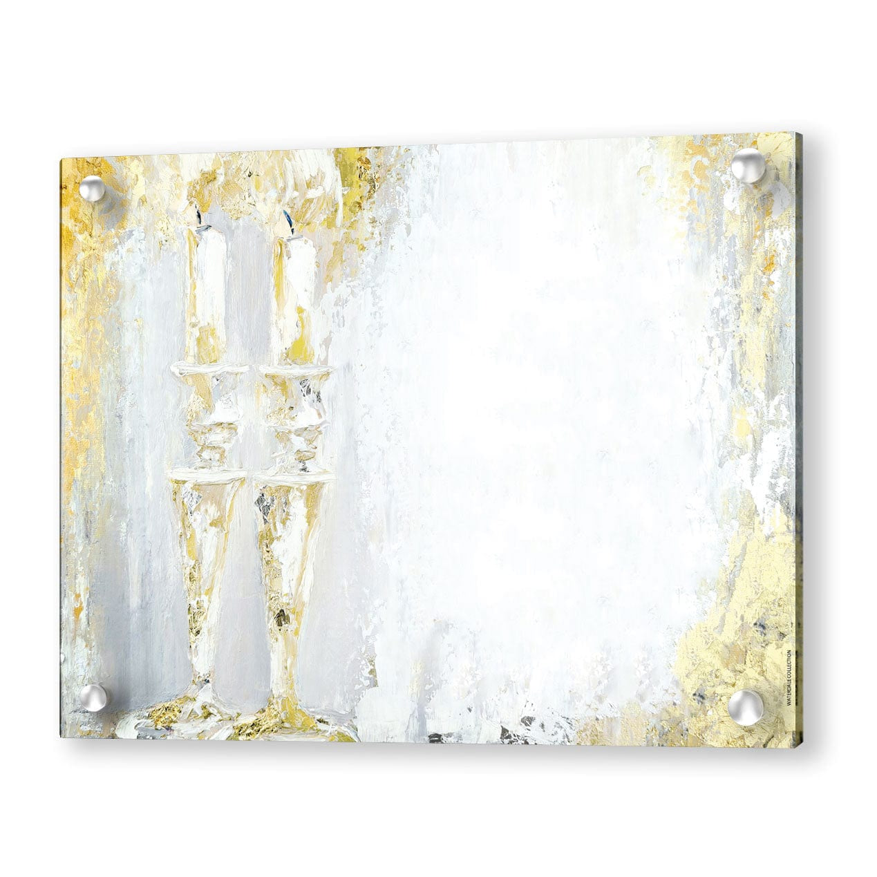 Painted Candles Gold Custom Print Wall Art - Waterdale Collection