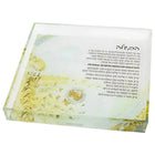 Painted Havdalah Set by Waterdale Collection in soft yellow and white tones, displayed in clear acrylic packaging with product information card.