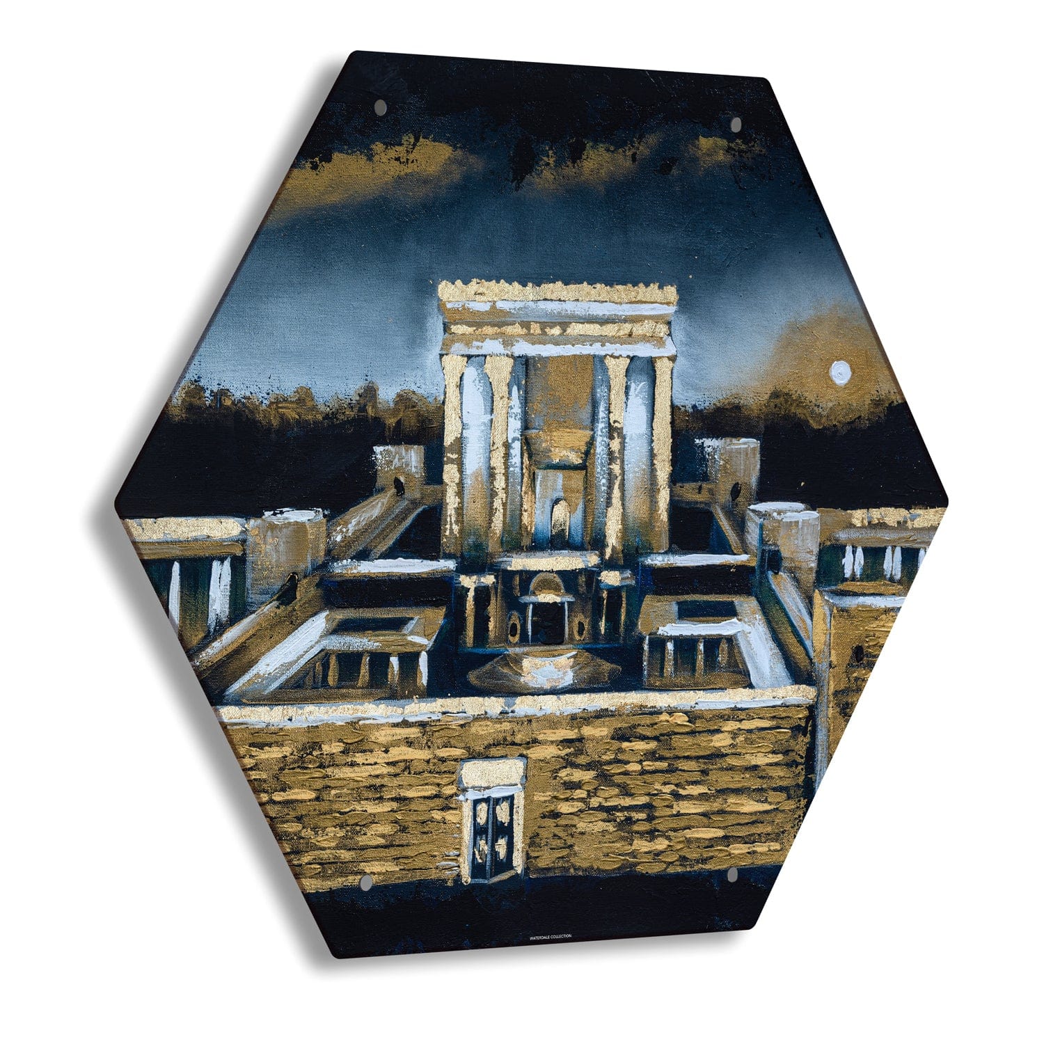 Painted Hexagon Sukkah Decorations - Waterdale Collection