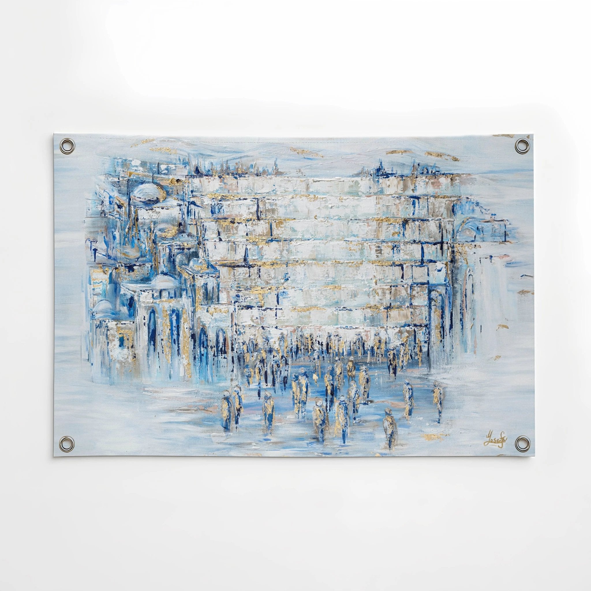 Painted Kosel by Yosefa Vinyl Sukkah Decoration - Waterdale Collection
