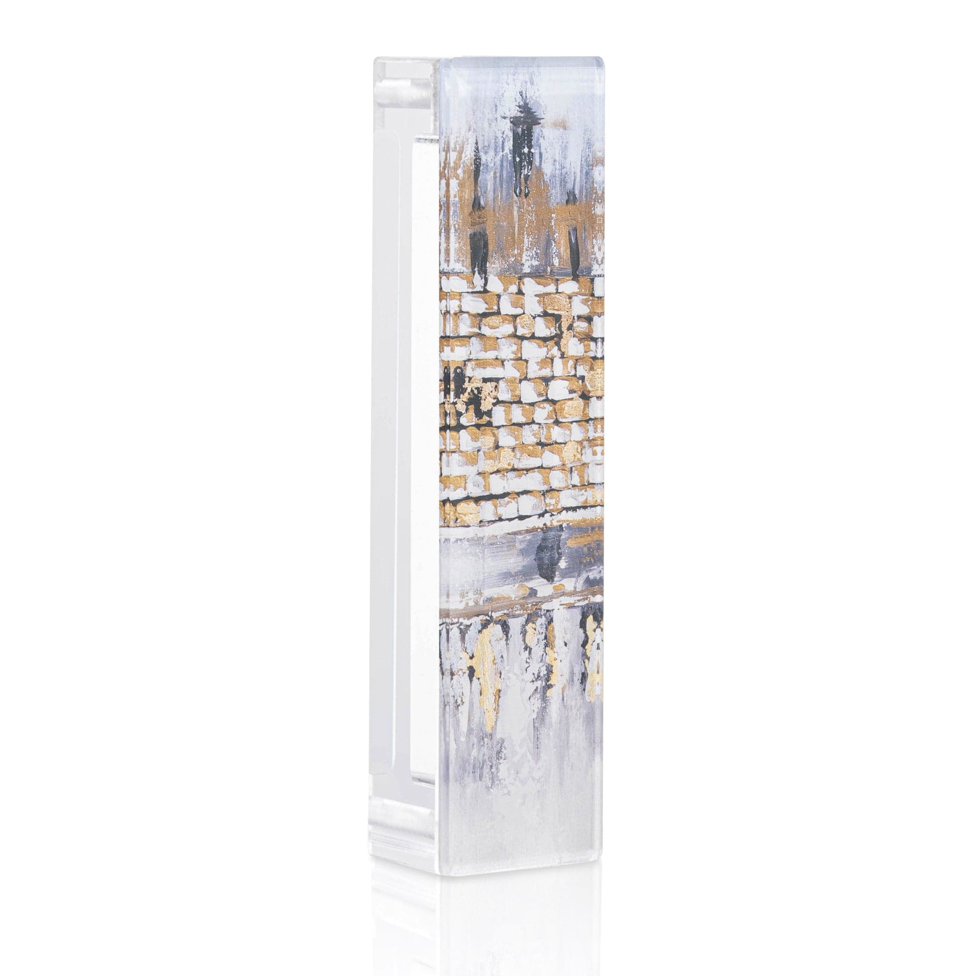Painted Kosel Winter Mezuzah Case - Waterdale Collection