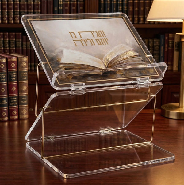 painted sefer shtender on a mans desk - waterdale collection