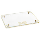 Pearlstone gold challah board on a white background - Waterdale Collection