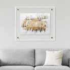 Pearlstone Frame Kosel at Winter Painting hang in a modern living room.