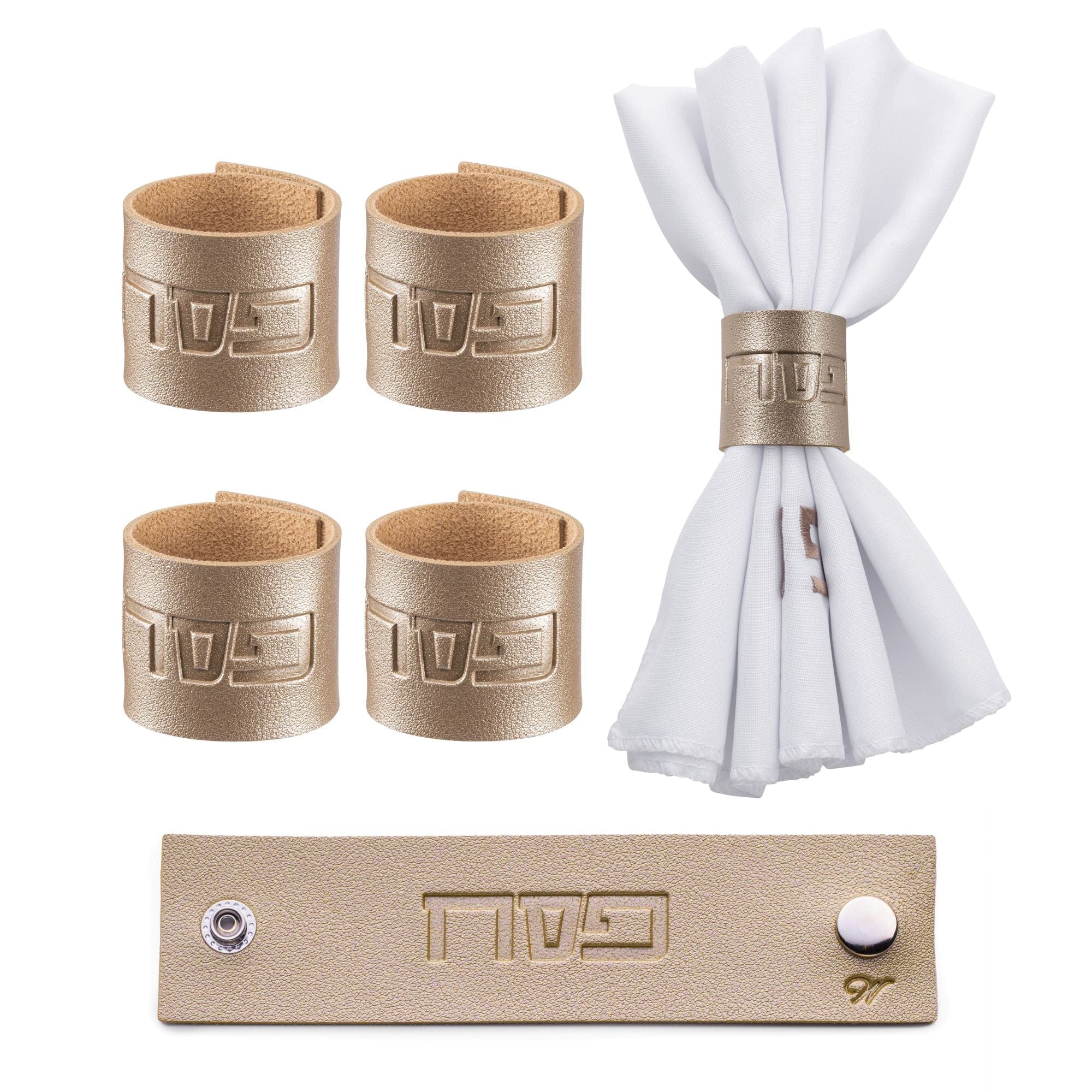 Pesach Leather Napkin Wraps - Waterdale Collection