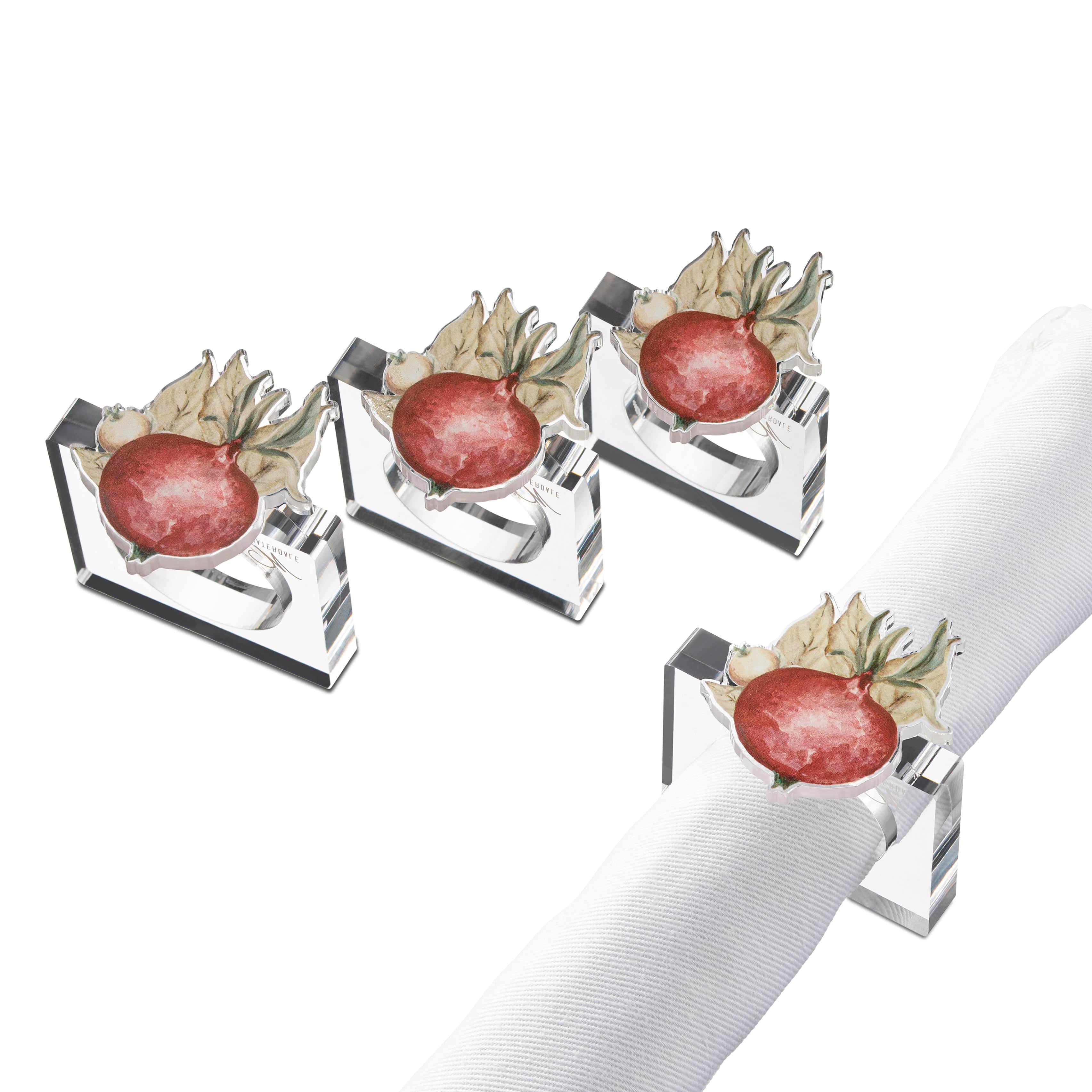 Pomegranate Napkin Rings - Waterdale Collection