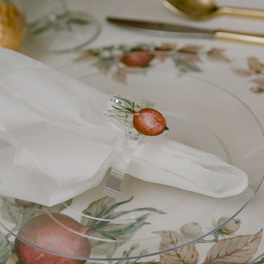 Pomegranate Napkin Rings - Waterdale Collection