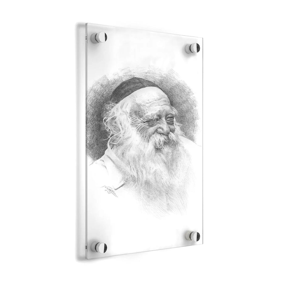 Rav Chaim Kanievsky Lucite Gadol Sketch – Waterdale Collection