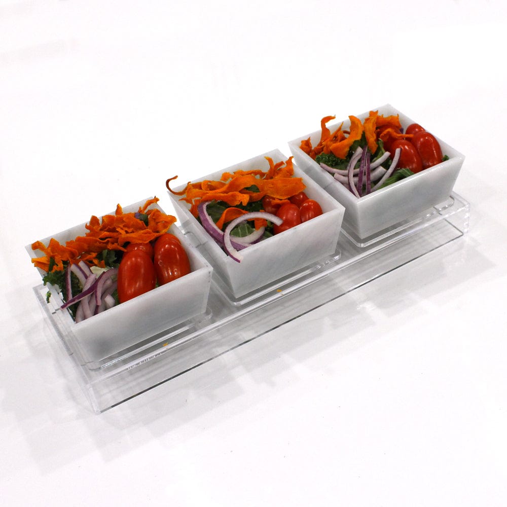 Rectangle Trapezoid Dip Bowl Set - Waterdale Collection