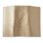 Regal Challah Board & Cover Set in cream with embossed feather design and Hebrew text detail