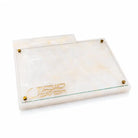 Gold Resin Challah Board with Knife Slot and salt indent
