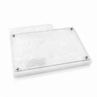 Silver Resin Challah Board with Knife Slot and salt indent