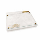 Marble Resin Challah Board with Knife Slot | Shabbos & Yom tov Judaica for the Shabbat table
