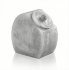 Gray marbled resin cookie jar with lid for kitchen storage – Waterdale Collection