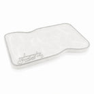 Silver Resin Curve Hadlokas Neiros Tray | Elegant Shaabbat & Yom Tov Judaica