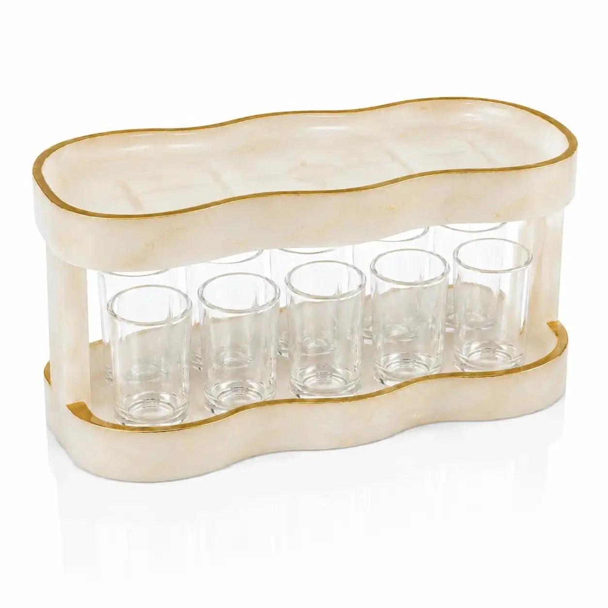 Luxury Resin Curved Kiddush Fountain | Elegant Judaica Gift