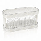 Silver Resin Curved Kiddush Cup Fountain | Elegant Tableware