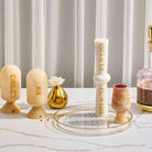 Resin match holder set with marble finish and Hebrew inscriptions – Waterdale Collection