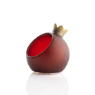 Red Resin Pomegranate Honey Dish Set | Holiday Judaica Table Decor