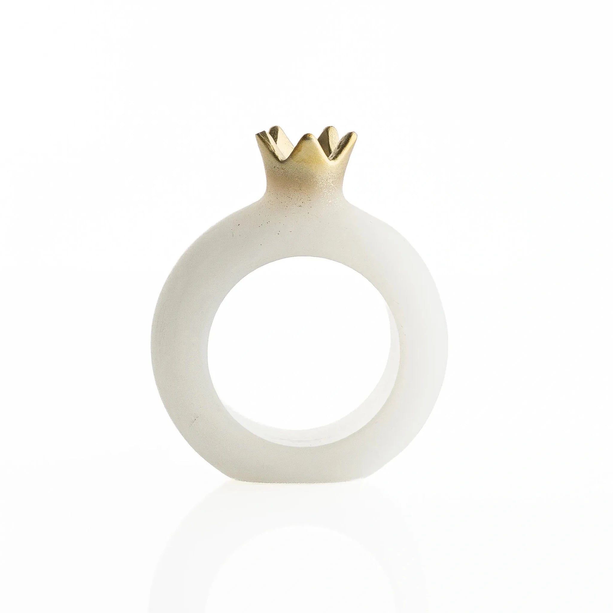 Marble Resin Pomegranate Napkin Rings | Holiday Judaica Table Decor