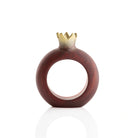 Red Resin Pomegranate Napkin Rings | Holiday Judaica Table Decor