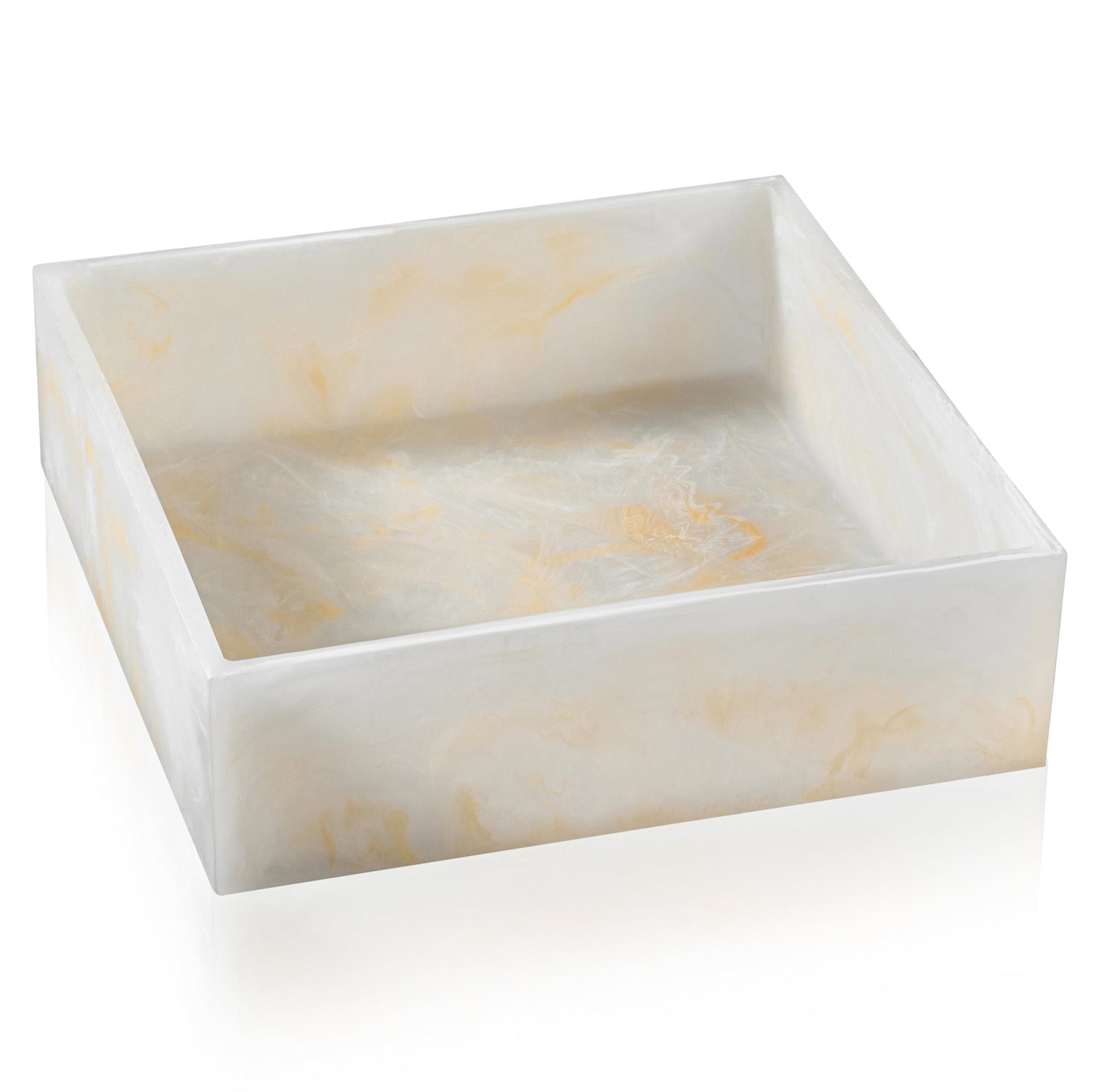 Resin Square Salad Bowl - Gold
