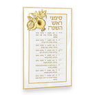 Rosh Hashana Classic Pomegranate Simanim Card - Waterdale Collection