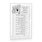Rosh Hashana Classic Pomegranate Simanim Card - Waterdale Collection