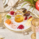 RH-ST-POM-CL-GO Rosh Hashana Classic Pomegranate Simanim Tray Gold