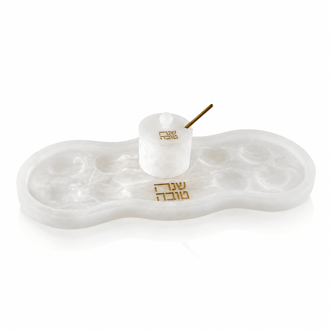 Rosh Hashana Curve Resin Simanim Tray - Waterdale Collection