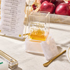 RH-HD-PM Rosh Hashana Pearl Marble Honey Dish