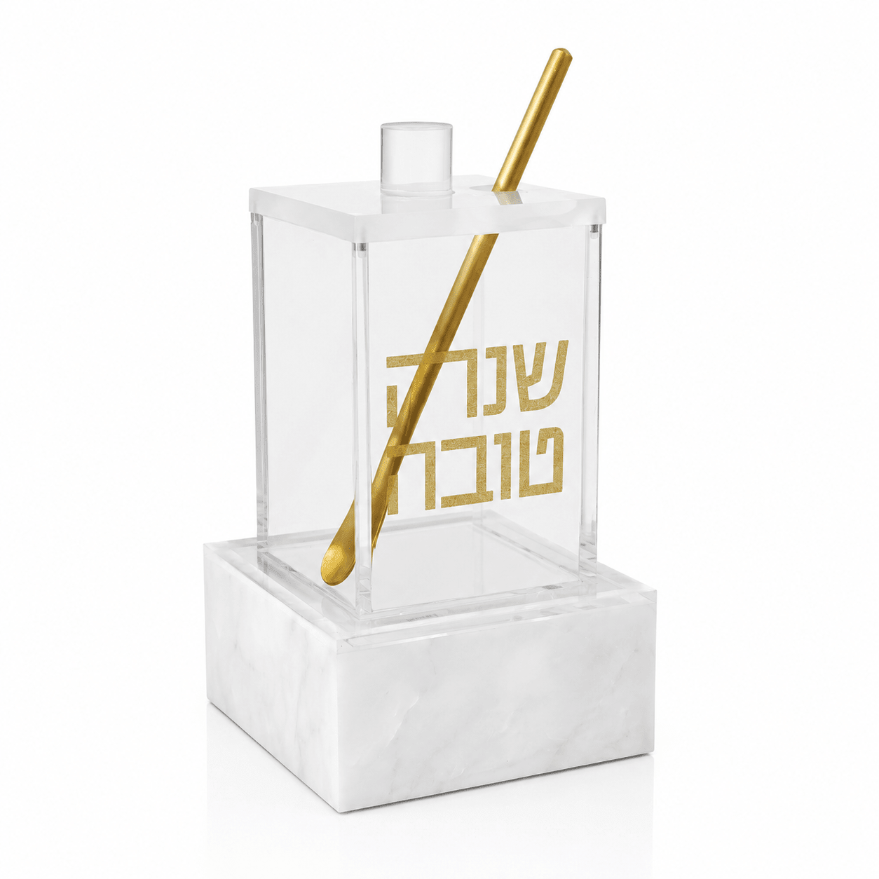 Rosh Hashana Pearl Marble Honey Dish - Waterdale Collection