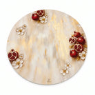Rosh Hashana Pomegranate Painted Leather Charger  by  Waterdale Collection